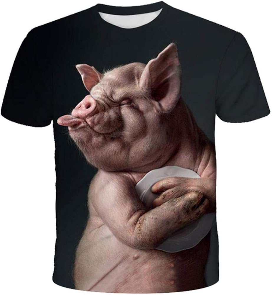 Männer 3D TShirts Neuheit Tier Schwein Serie TShirt Männer Frauen 3D Print TShirt Harajuku Männer 3D TShirts Neuheit Tier Schwein Serie TShirt Männer Frauen 3D Print TShirt Harajuku