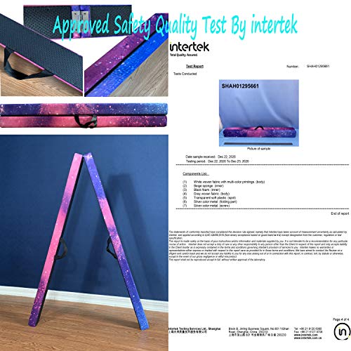 Fc Funcheer 8Ft Folding Gymnastic Beam,Wood Core Foldable Balance Beam With Anti-Slip Bottom And Carrying Bag #TOP3