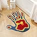Shovagy Hand Shaped Rug Fun Bathroom Rugs Cool Abstract Cute Bath Mat Tufted Extra Soft Quick Dry Water Absorbent Non Slip Bath Mats Bedroom Aesthetic Decor Carpet, 2.6 x 2.6FT