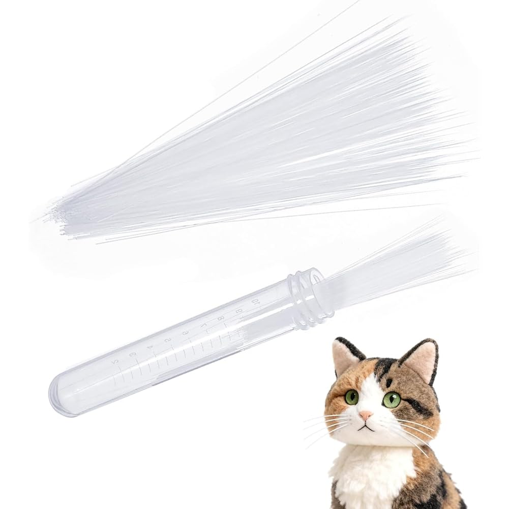 Hndhbfgrt Simulated Animal Whiskers 3 Inches White 300PCS Craft for Face Costume and Crafts Cat Whisker