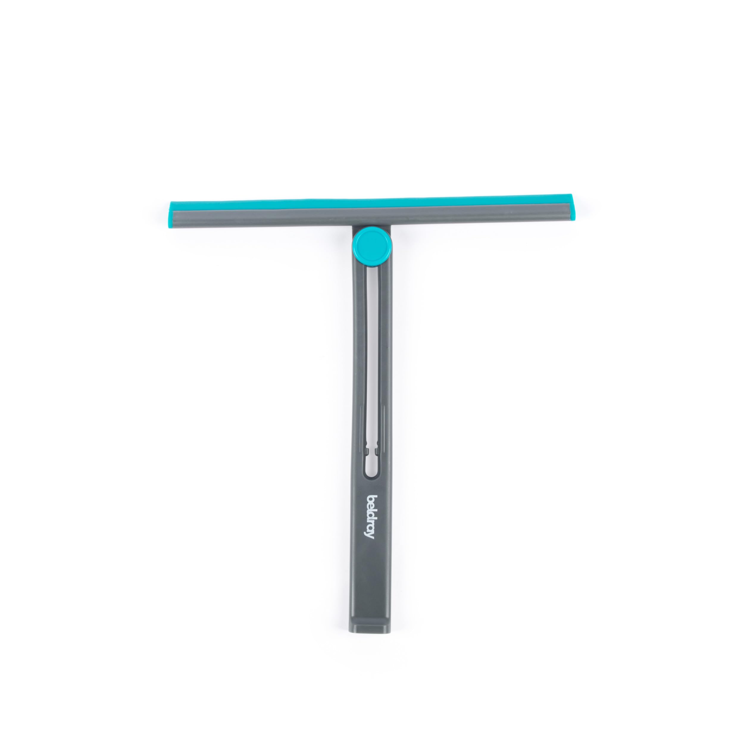 Beldray Anti-Bac Rotating Squeegee - 360° Design, Antibacterial, Streak-free, 28cm Head, Smooth Rubber Lip, Foldable, Tackles Soap & Grime, Ideal for Bathroom/Kitchen, Mirrors/Shower Screens