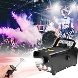 Hengda Máquina de Niebla, máquina de humo para fiestas de 500 vatios con controles remotos inalámbricos portátiles, máquina de humo para fiestas navideñas Boda Navidad Disco de Halloween DJ Efecto