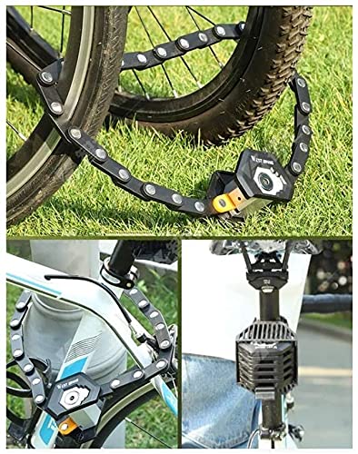 26-częściowy łańcuch rowerowy ze stopu cynku, zabezpieczenie przed kradzieżą, nadaje się do rowerów górskich, samochodów elektrycznych, motocykli, z 3 kluczami