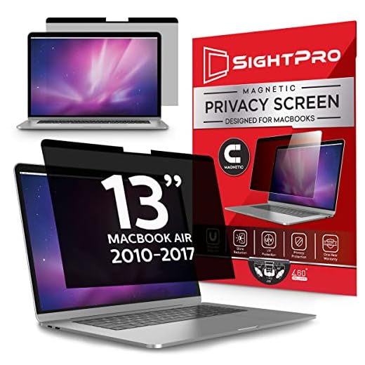 SightPro Magnetic Privacy Screen for MacBook Air 13 Inch (2010-2017) | Laptop Privacy Filter and Anti-Glare Protector