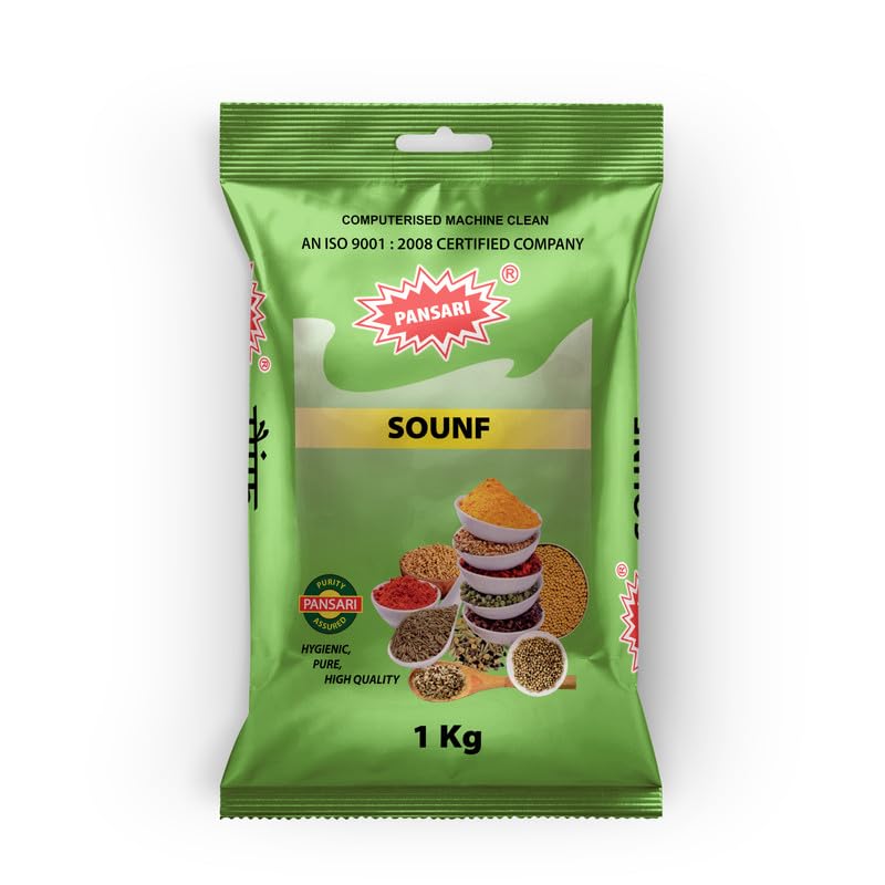 Pansari Saunf Whole 1Kg | Green Fennel Seeds | Moti Saunf | Green Variyali Pack of 1 (B0D9KT1HRS) Amazon Price History, Amazon Price Tracker