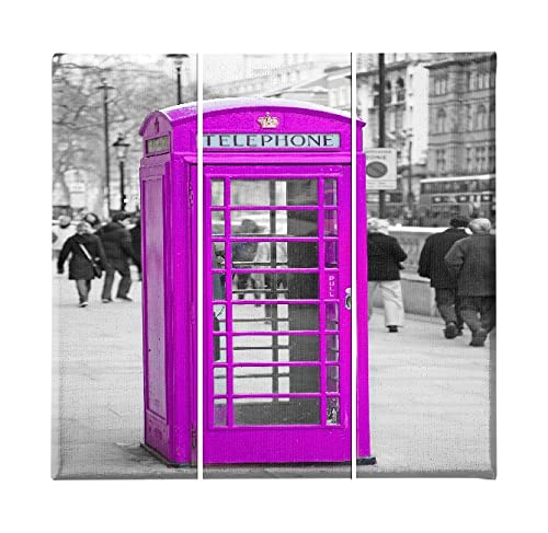 Tableau Londres Homemania pour salon et chambre : décoration murale triptyque voyage
