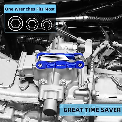 Elayce Allen Wrench Set, 2 Pack Aluminum Hex Key Set Metric & Standard Sae - Allen Key Set Made Of Aluminum Alloy For Hex Head Socket Screw, Tool For Men Women Husband (Alloy Aluminum) #TOP6