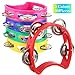 Yeshone 30 Pack Tambourine for Kids Adult Tamborines Musical Instrument Noise Makers 4 Bells Handheld Tambourines for Church Worship Classroom Music Back to School Supplies(Multicolors)
