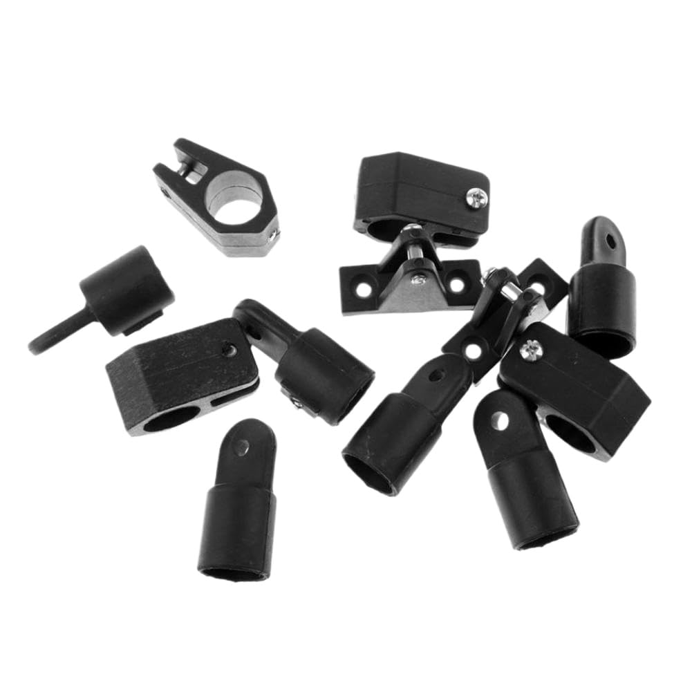 Eireneper Onecolor 12 Pieces Universal Nylon 22Mm Marine Boat Canopy Cover Bimini Fittings Eye End Jaw Slide Hinge Hardware