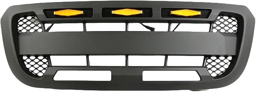 Front Grille Compatible With Ranger 2004-2011 Grille ABS Front Grille With 3 LED Lights And Lettering