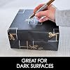 Sharpie Metallic Permanent Markers, Fine Point, Silver Ink, 12 Count | Perfect for Dark Surfaces