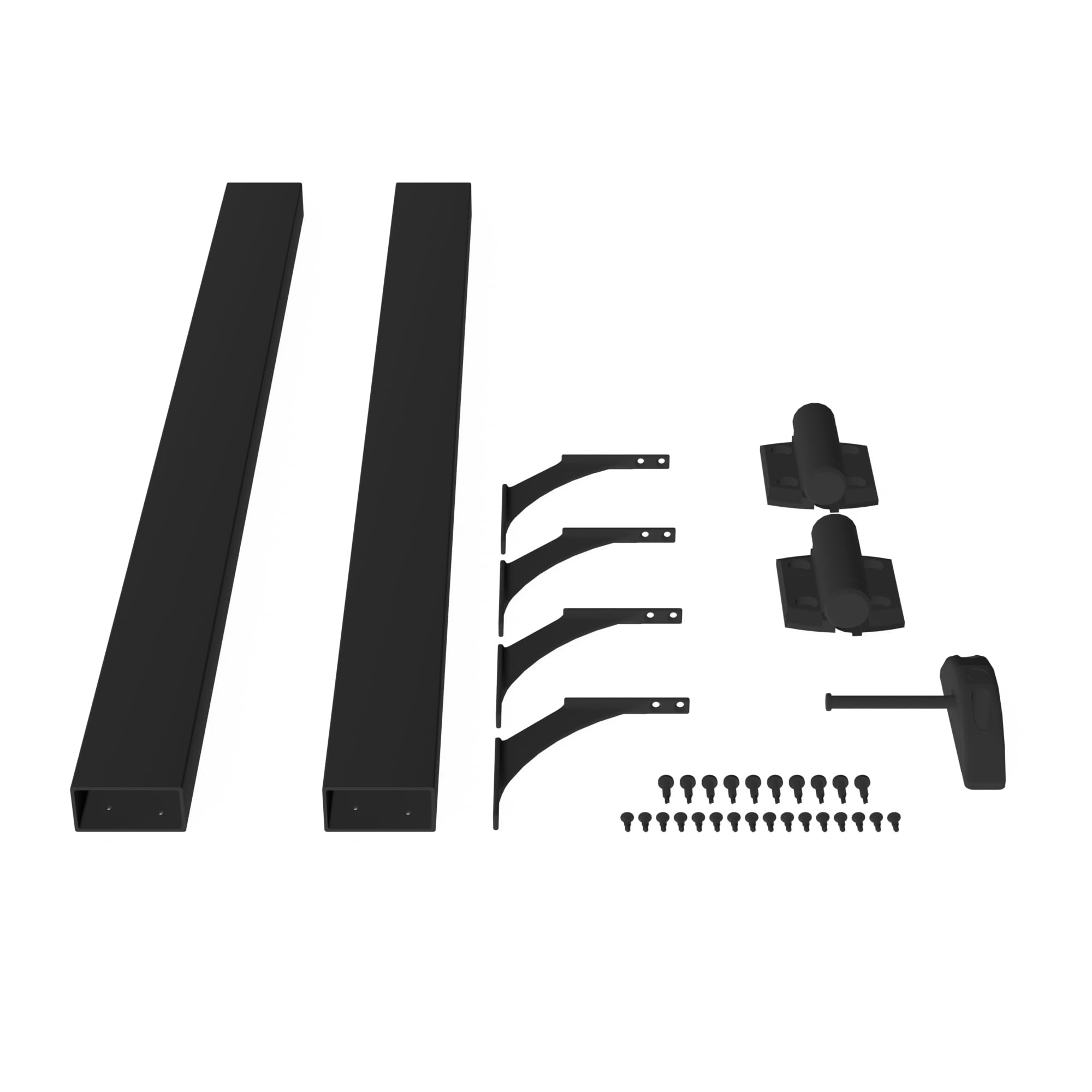 Deckorators 42 in. Textured Black Aluminum Rapid Rail Gate Conversion Kit