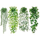 4 Pcs Fake Artificial Plants Wohnaccessoires Deko Grün Kunstpflanze Klein Sukkulente Mini Künstliche Fleischfressende Pflanzen Home Decoration Flur Wanddeko Garten Badezimmer Schlafzimmer Tischdeko