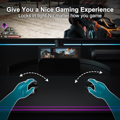 HONCAM Gaming Mouse Grip for Switch 2 JoyCon Controllers, with PTFE Glide Pads, Black, 2 Pack - 5