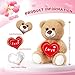 Imagen de Yeqivo Lindo Osito de Peluche marrón Claro con corazón Rojo