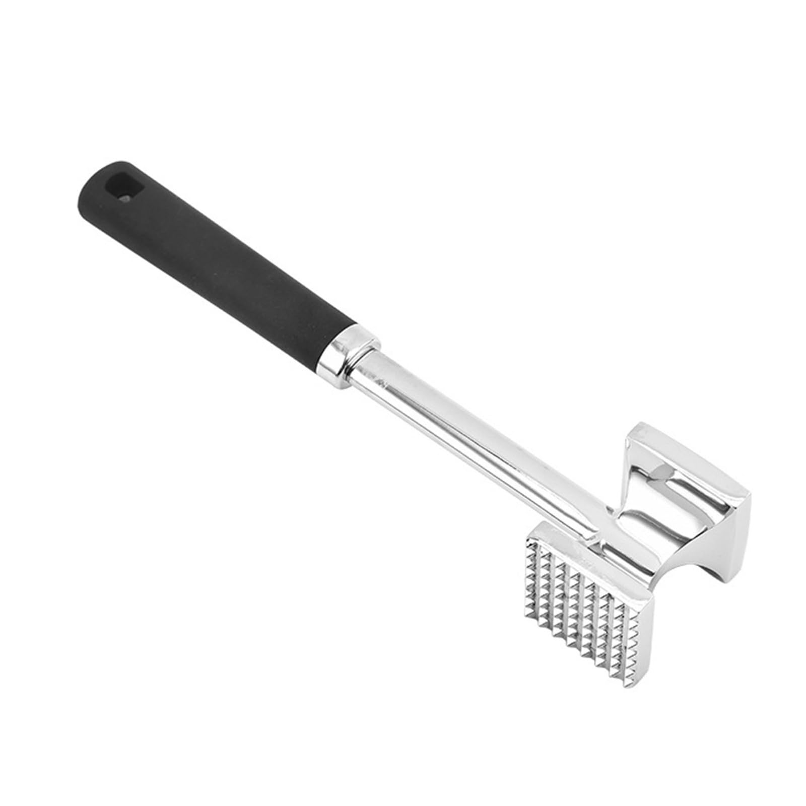 Hsioluted Sturdy Aluminum Meat Pounder with Textured and Smooth Faces for Even Steak Preparation Meat Tenderizer Device with Comfortable Handle
