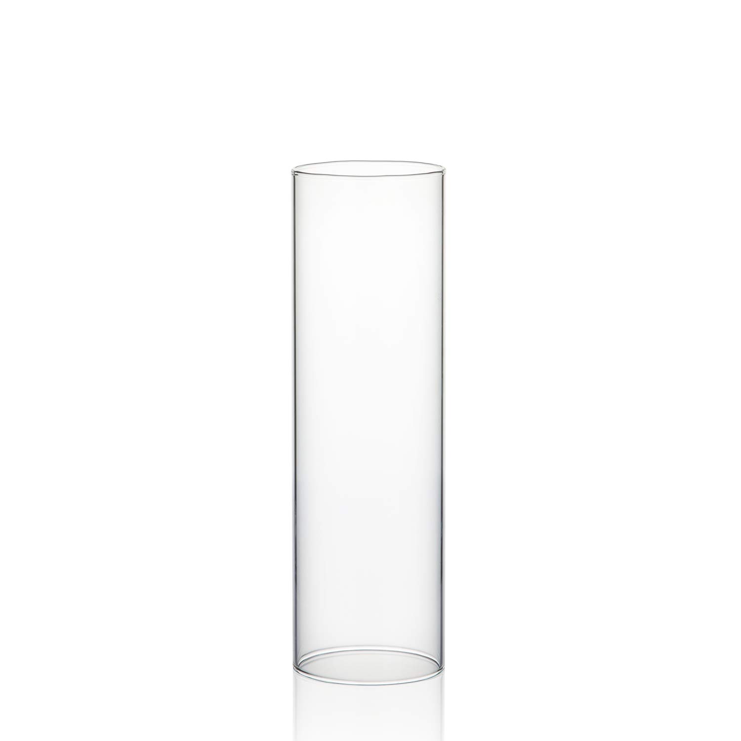 WGVI Clear Hurricane Candleholder,Glass Chimney for Candle Open Ended, Chimney Tube of Sizes in Various for Choice, 2.5" Wide x 8" Tall