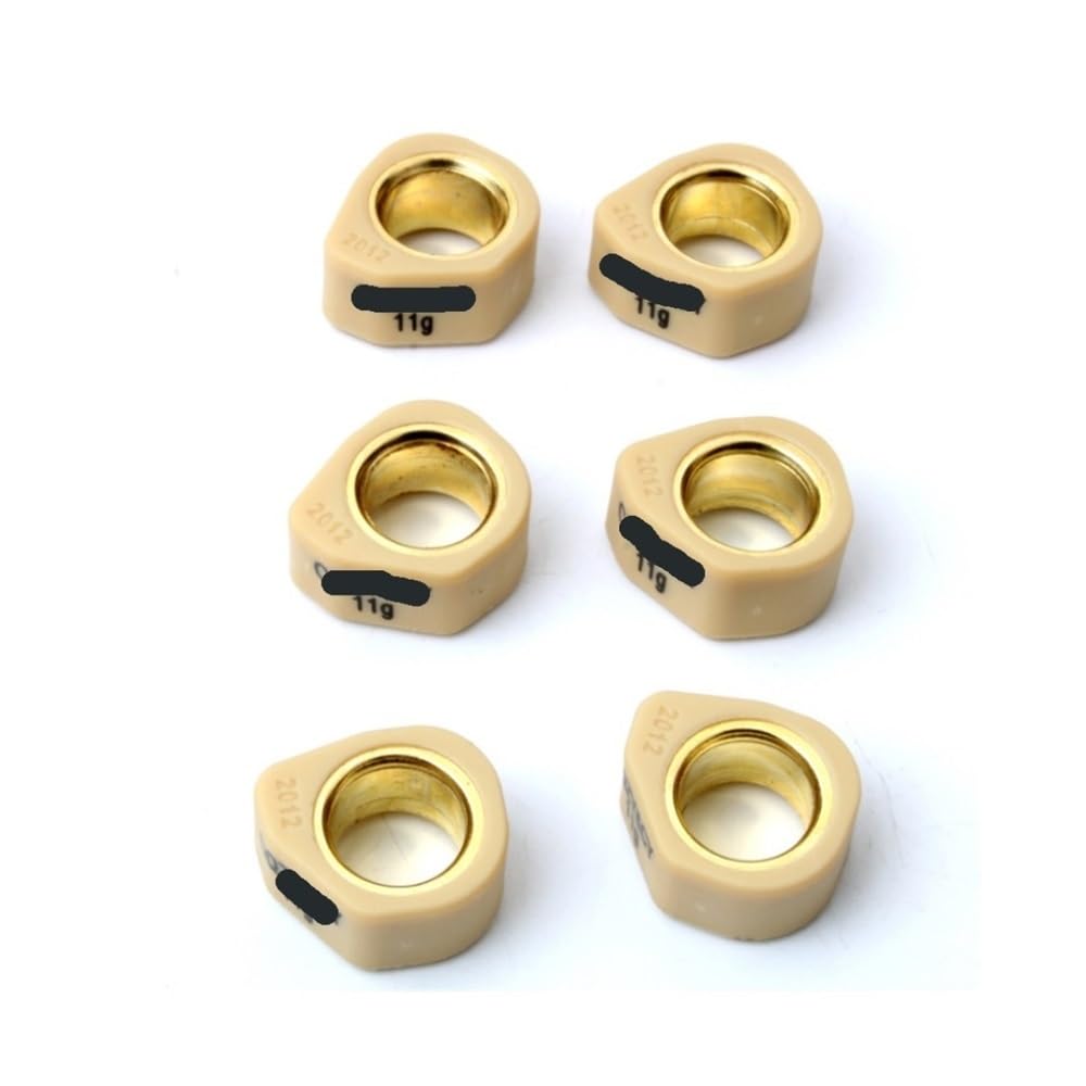 Set di 6 rulli/Pesi variatore 20x12 mm 9 g 11 g 13 g 16 g Adatti for Scooter ITA Jup 125 Mil 125cc Jet 150cc(11g)