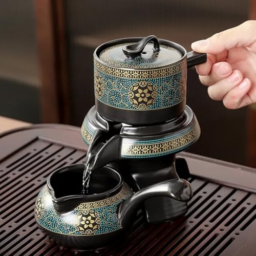 Juego de té kungfu semi-automático rotativo para regalos de negocios 6