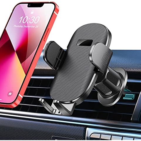 Glangeh Car Phone Holder [2022 Upgraded Hook], 360°Rotation Universal Phone Holder for Cars Air Vent with One Button Release, Compatible with iPhone 14 Pro Max/13 Pro/12 and All 4-7 Inches Smartphones Cover