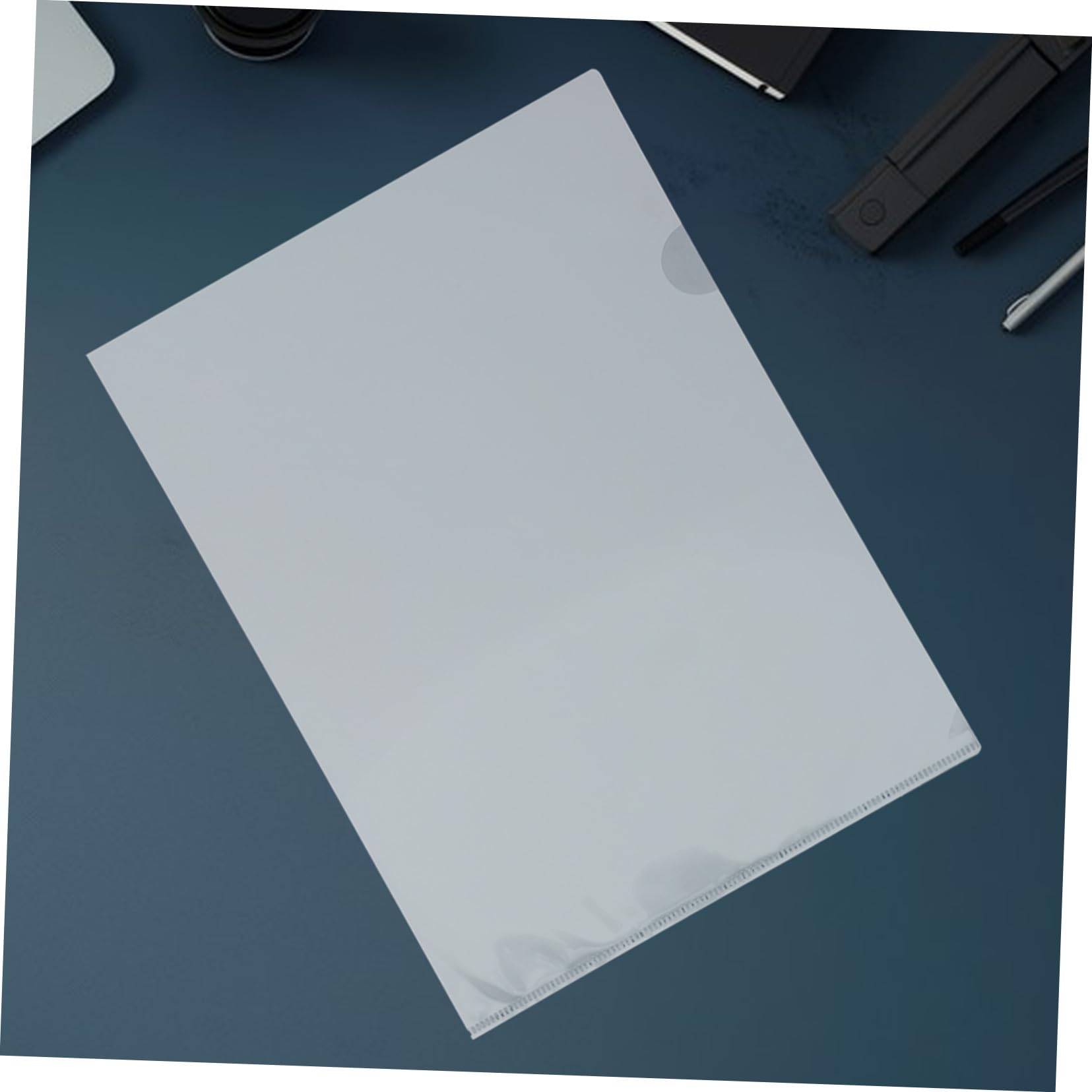 100 pièces Dossiers Transparente Pochettes Plastique Résistantes Étanches pour Documents Bureau École Rangement Organisé