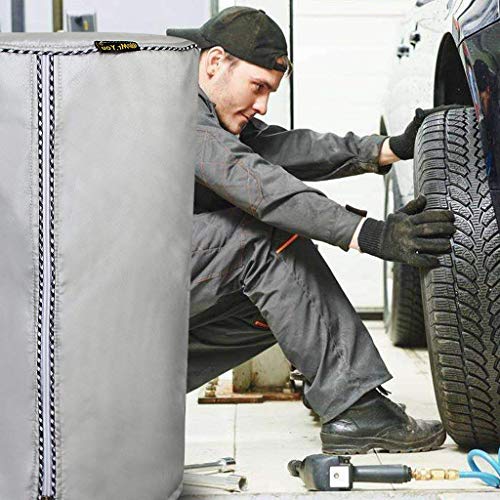 Mr.You Large Tire Cover,Tire Storage Bag & Seasonal Tire Cover,Waterproof Dust-Proof (Diameter 32-inch,Silver Coated) - Thumbnail 5
