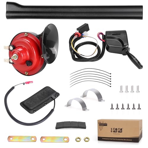 12V Universal Golf Cart Turn Signal Kit - Upgrade Golf Cart Turn Signal Switch 9-pin Wiring Harness for Yamaha Club Car EZGO - Headlight Blinker Kit with Horn Brake Pad Light Switch