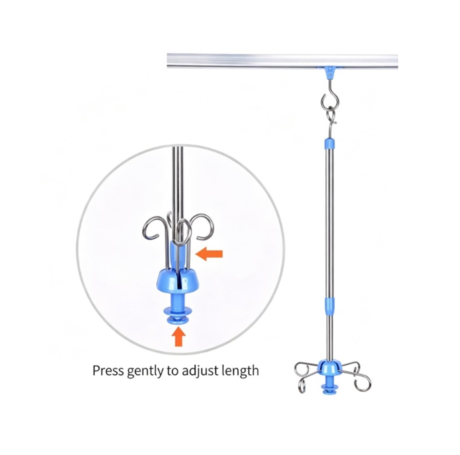 Soporte portátil for bolsa de infusión médica Soporte para suero | Soporte de infusión colgante de altura ajustable con ruedas, adecuado for uso doméstico, hospitalario y clínico.(1-1.5m)