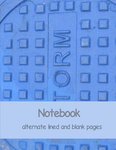 Notebook: alternate blank and lined pages / ideal for study - geography,science,art / 100 large pages