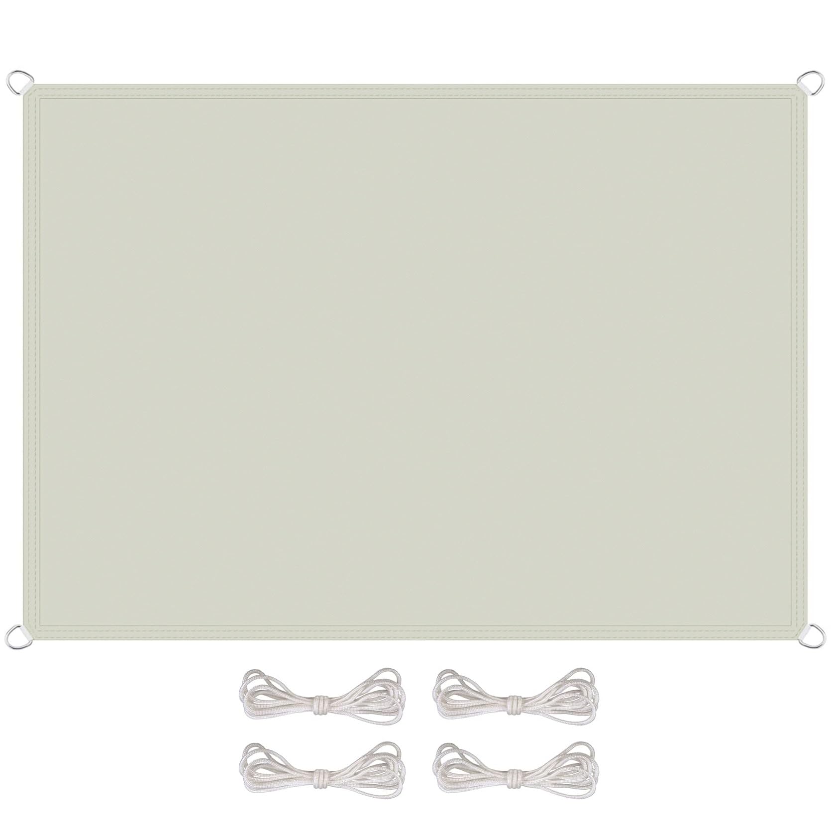 Voiles ombrages imperméables pour grand patio et terrasse couleur ivoire