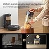 Proscenic Q20 Plus Robot Aspirateur Laveur 10000Pa avec Station Sans Sac Vidage Automatique,200Min Aspirateur Robot et Serpillière,Nav Lidar Cartographie,Évitement d'obstacles,Pour Poils Animaux Tapis