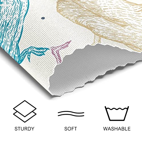 Lot de 4 sets de table colorés au design artistique unique - 5