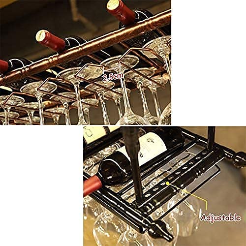 Stojak na wino, półki na wino, bary, restauracje, wisiorki, uchwyty na kieliszki, wiszące sufit, metalowe żelazne wieszaki na kieliszki do wina dla restauracji/domów, brąz