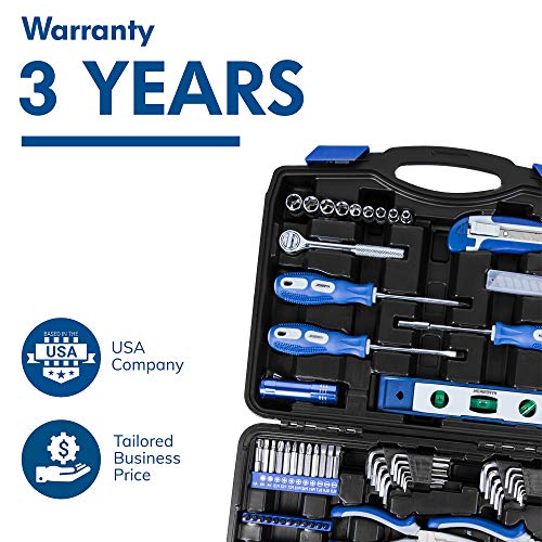 Hyperikon Household Tool Set, 102 Pieces, Home Repair Tool Kit, Storage Case Included