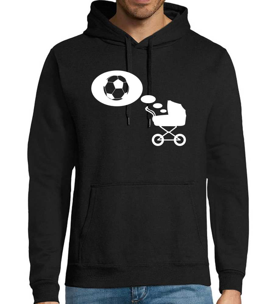 Dziecięcy wagentraum piłka nożna męska bluza z kapturem, czarny, 4XL