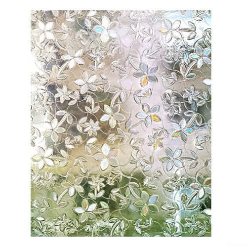 Gdfnmogo Film de confidentialité pour portes et vitres, autocollant électrostatique transparent en PVC, sans colle, sans colle, pour chambre à coucher, salon, cuisine, salle de bain (45 x 100 cm)