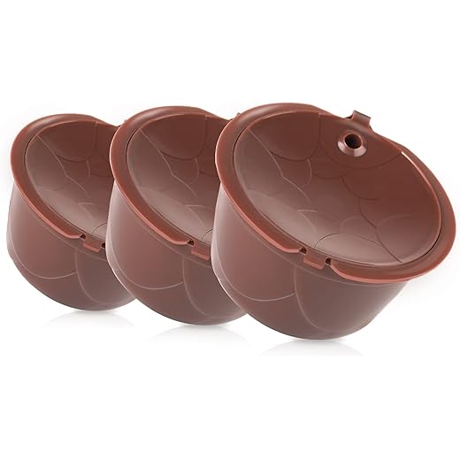 ELBME 3PCS Reusable Coffee Pods Refillable Coffee Capsules