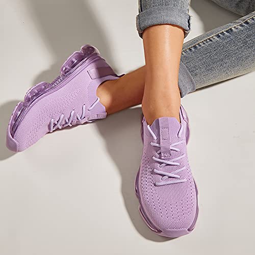 Image of LUCKY STEP Women Air Cushion Fashion Sneakers Breathable Casual Comfortable Lightweight Walking Shoes