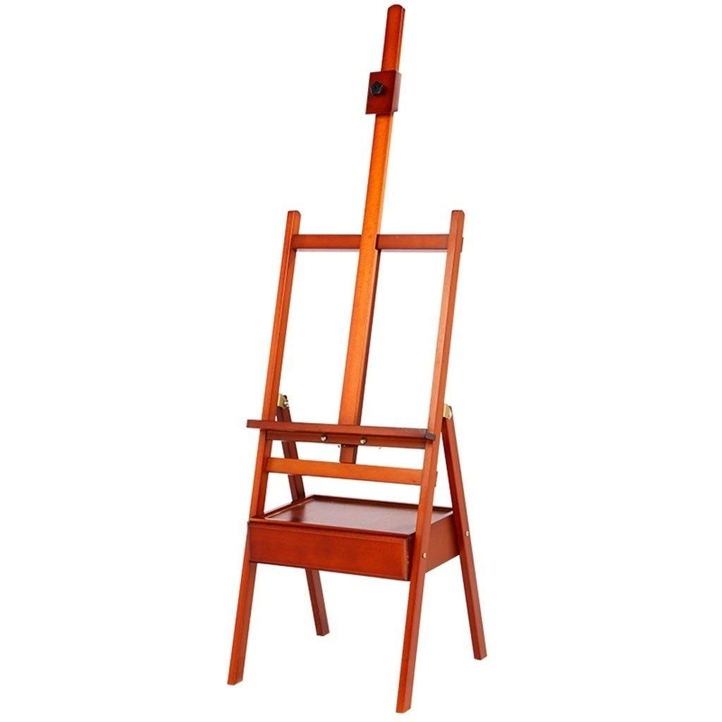 Caballete multifunción, caballete con cajón, soporte de exhibición, caballete de madera multicolor, caballete para niños adultos, sujeta lienzo de hasta 100 cm (C 44 * 43,5 * 153 cm)