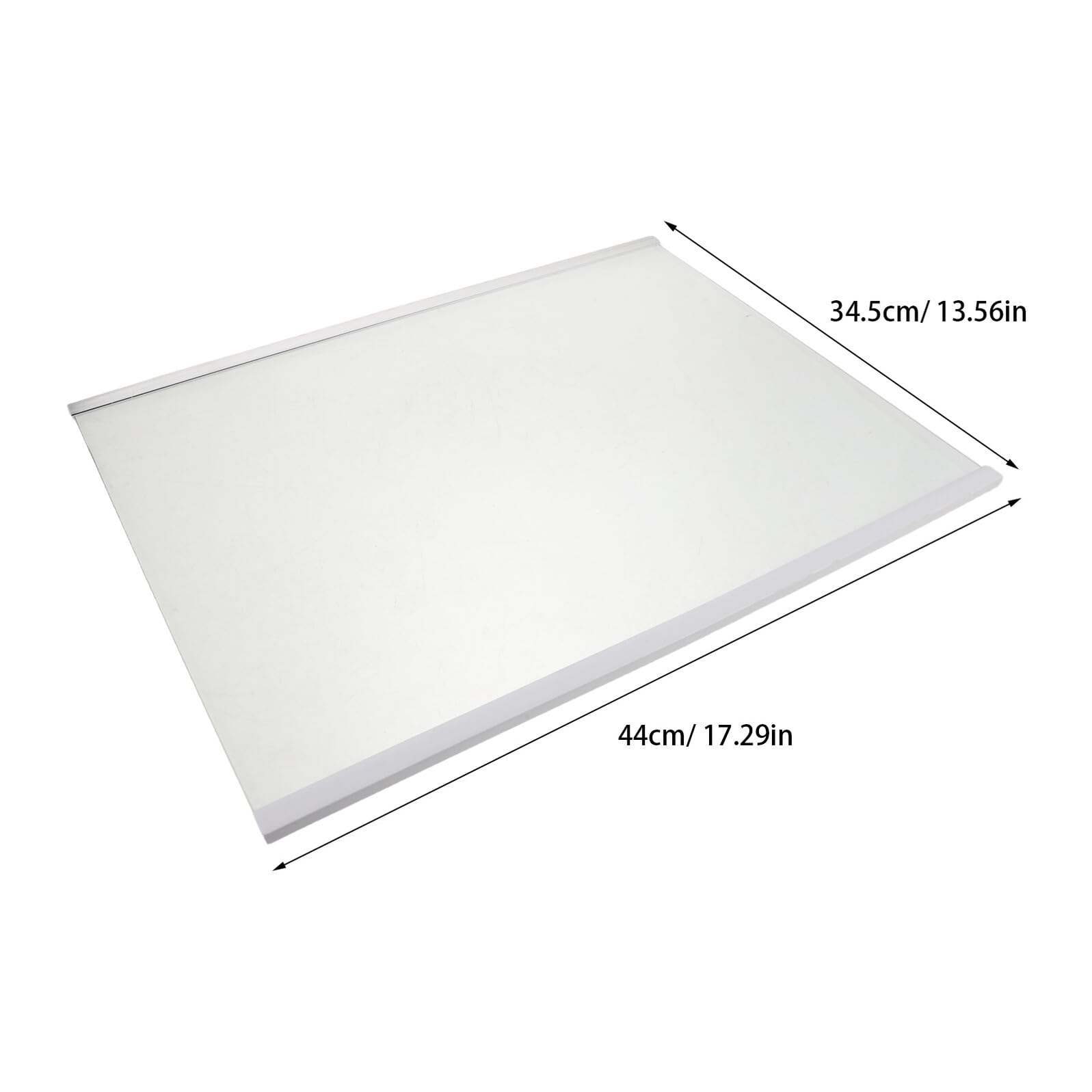 Ripiano Frigorifero in Vetro Temperato 17, 32x13, 58x0, 28 Pollici | Divisorio per Contenitori Frigo, Accessorio per Freezer e Cucina, Pulizia Facile