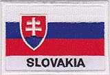 Aufnäher Bügelbild Aufbügler iron on Patch Slovakia Slowakei Land Nation Fahne Flagge 7x5 cm