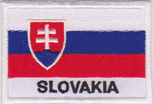 Aufnäher Bügelbild Aufbügler iron on Patch Slovakia Slowakei Land Nation Fahne Flagge 7x5 cm