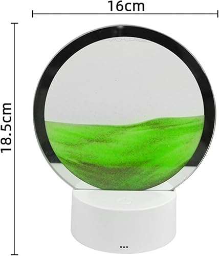 Miniatura 5 de Worparsen Arte de arena en movimiento con luz nocturna, movimiento líquido dinámico 3D, juguetes de arte de arena de escritorio grandes, pintura de