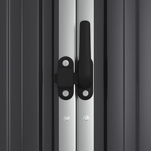 Miniatura 5 de Gecheer Cobertizo de herramientas de jardín de acero galvanizado, cobertizo de almacenamiento de herramientas para exteriores, casa de