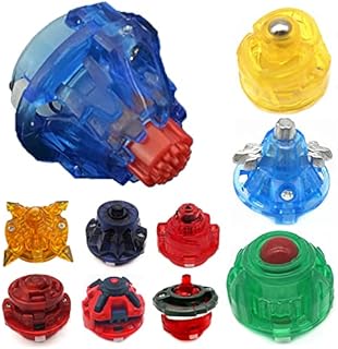 10 Pieces Bey Tips Burst Gyro Toy Battling Tops Burst Accessories Compatible with Beyblade Burst GT/God/ChoZ Series, DIY Refit Gyro Base, Spinning Top Toys Parts