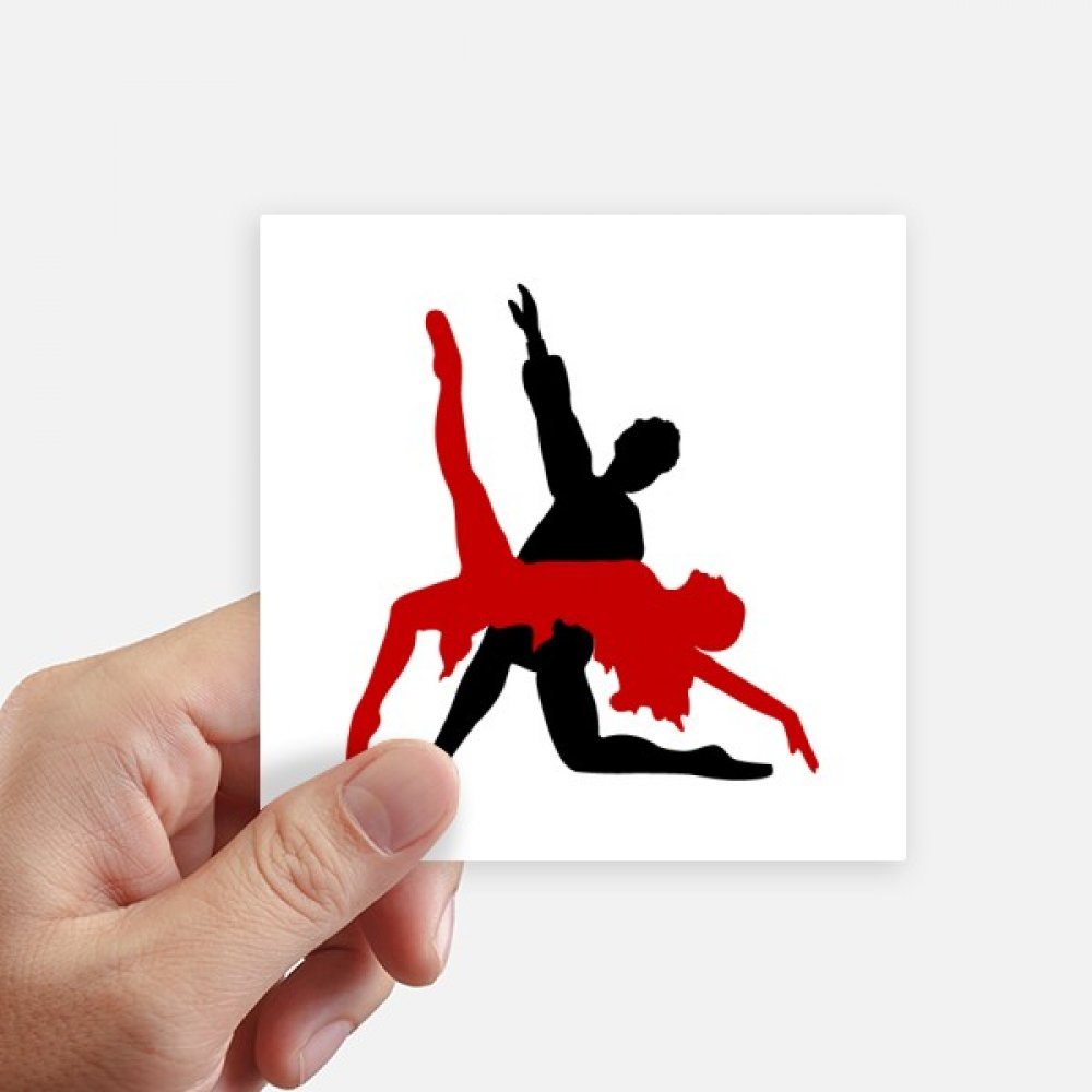 Autocollant danse sociale carré pour personnaliser un ordinateur portable ou une valise