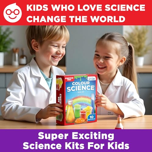 Image of Einstein Box Science Return Gift for Kids Age 6-12 Years DIY Colour Science Kit with 10 Fun Experiments