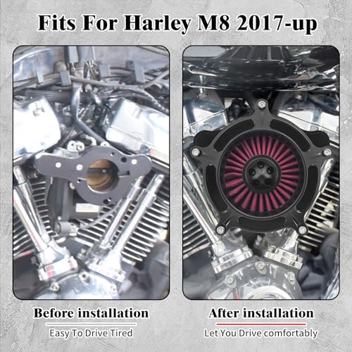 HDBUBALUS Motorcycle Air Filter Cleaner Intake Filter System Kit by HDBUBALUS - Used condition - Image 6