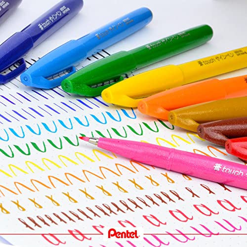 Pentel Brush Sign Pen 12pc Wallet, Assorted, 1 count (Pack of 12) - Image 4