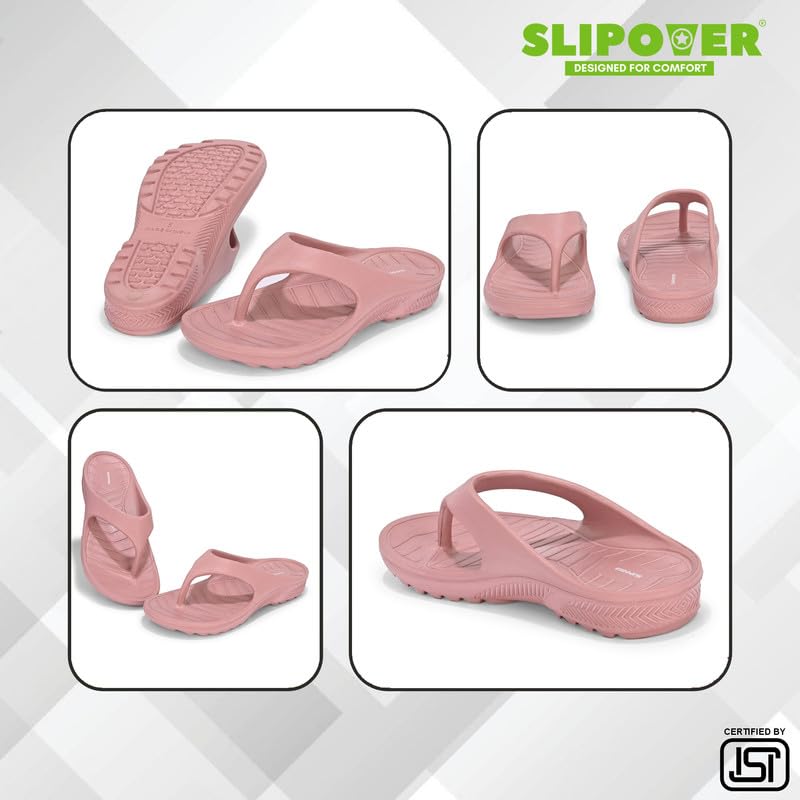 Image of SLIPOVER Flip Flop (W Boost) Slippers for Women Stylish|Comfortable|Soft|Lightweight|Anti-Skid|Arch Support|Lab Tested|Casual|EVA Slippers|Sandals|Chappals, Ideal for: Womens|Girls